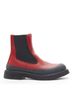 Céline 100% Leather Red Celine Leather Rubber Ankle Boots Size EU 37 1/2 - photo 1