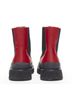 Céline 100% Leather Red Celine Leather Rubber Ankle Boots Size EU 37 1/2 - photo 5
