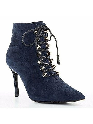 Balenciaga Balenciaga Suede Stud Lace Up Bootie (view 2)