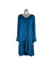 Soft Surroundings 100% Rayon Solid Blue Wool Dress Size M - photo 3
