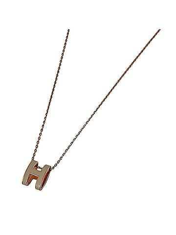 Hermès Hermes HERMES Pop H Necklace GP Beige Gold Women's (view 1)
