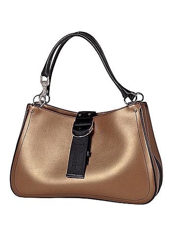 Christian Dior Christian Dior Hardcore Handbag, Rhinestone Enamel Leather, Brown, Women's (view 1)