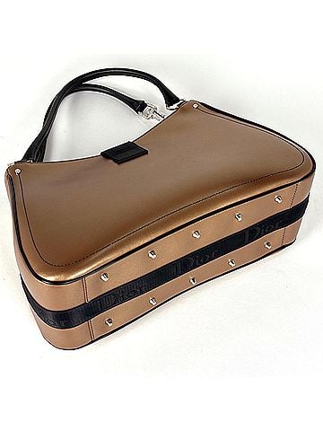Christian Dior Christian Dior Hardcore Handbag, Rhinestone Enamel Leather, Brown, Women's (view 2)