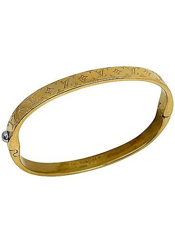 Louis Vuitton Louis Vuitton Nanogram PM Bangle Bangle, Monogram GP Gold, Women's (view 1)