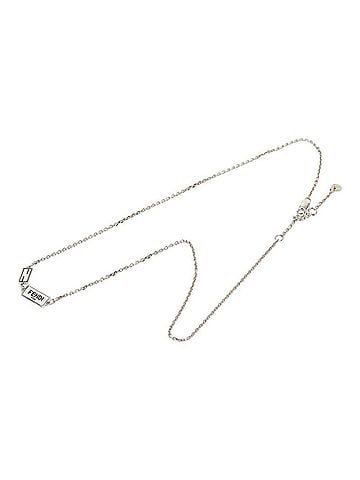 Fendi Fendi Logo Plate Necklace 1A0923 Metal Women's FENDI (view 2)