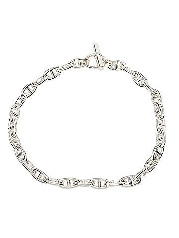Hermès Hermes Chaine d'Ancre GM Double Chain Bracelet Choker Necklace, 29 Links, SV925 Silver, Women's HERMES (view 1)