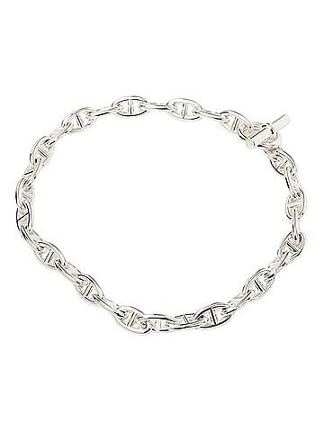 Hermès Hermes Chaine d'Ancre GM Double Chain Bracelet Choker Necklace, 29 Links, SV925 Silver, Women's HERMES (view 2)