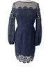 Aidan Mattox 100% Polyester 100% Polyester 96% Polyester 4% Elastane Blue Cocktail Dress Size 8 - photo 1