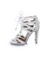 Aquazzura 100% Snakeskin White Aquazzura, white leather python sandals Size EU 38 - photo 2