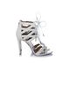 Aquazzura 100% Snakeskin White Aquazzura, white leather python sandals Size EU 38 - photo 5