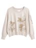 Anthropologie Floral Pink Ivory Pullover Sweater Size XL - photo 1