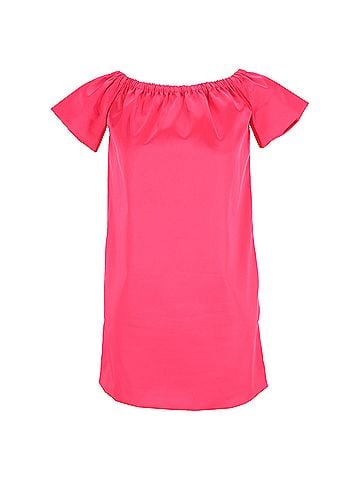 Maje Maje Off-Shoulder Mini Dress in Pink Polyester (view 1)