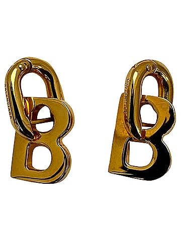 Balenciaga Balenciaga B Chain XS Earrings in Gold Metal (view 2)