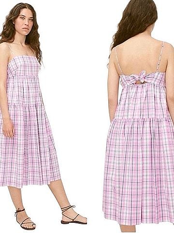 J.Crew Tie-back tiered poplin dress Casual Dress (view 2)