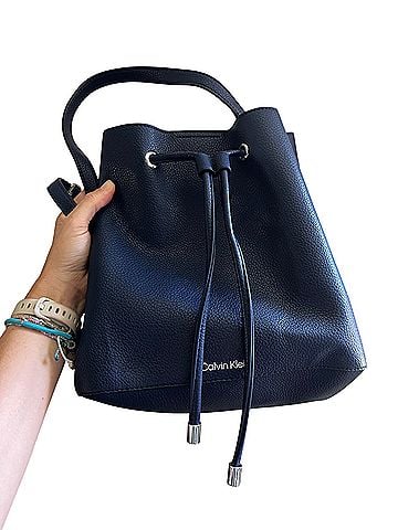 Calvin Klein Leather Bucket Bag (view 1)