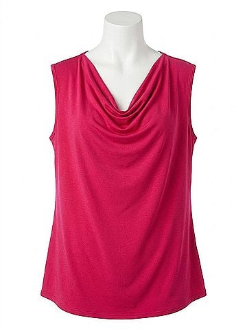 Frank Lyman Design Cowl Neck Knit Top in Bright Pink (view 1)