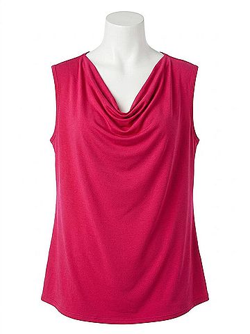 Frank Lyman Design Cowl Neck Knit Top in Bright Pink (view 1)