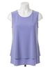 Sympli Solid Purple Sleeveless Double Layer Shell in Jacaranda Size 10 - photo 1