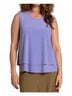 Sympli Solid Purple Sleeveless Double Layer Shell in Jacaranda Size 10 - photo 2