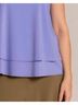 Sympli Solid Purple Sleeveless Double Layer Shell in Jacaranda Size 10 - photo 3