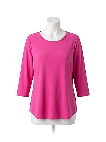 Sympli Go To Classic Tee in Peony (view 1)