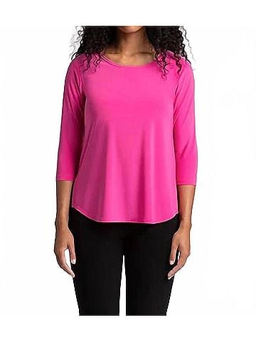 Sympli Go To Classic Tee in Peony (view 2)