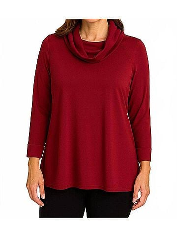 Sympli Raglan Sleeve Top in Pomegranate (view 2)