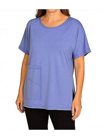 Sympli Splice Pocket Top in Jacaranda (view 2)