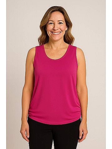 Sympli Slim Fit Sleeveless Top in Peony (view 2)