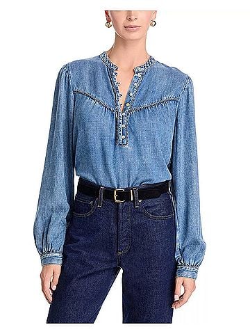 Rails Sunna Denim Shirt in Blue Stone (view 2)