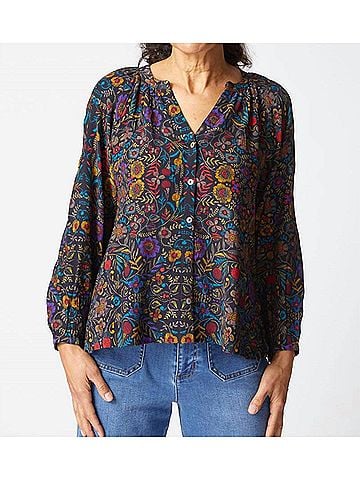 Habitat Off The Vine Romance Shirt in Black (view 2)