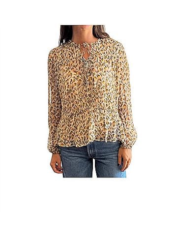 Ulla Johnson Robbie Long Sleeve Blouse in Swan (view 2)