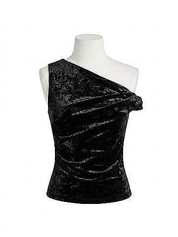 Fifteen Twenty Nadia One Shoulder Top in Black (view 1)