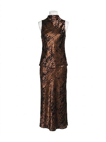 Bella Dahl Cowl Neck Bias Top in Bronze Shimmer (view 1)
