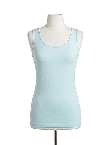 Angel Bra-Friendly Tank Top in Light Blue (view 1)