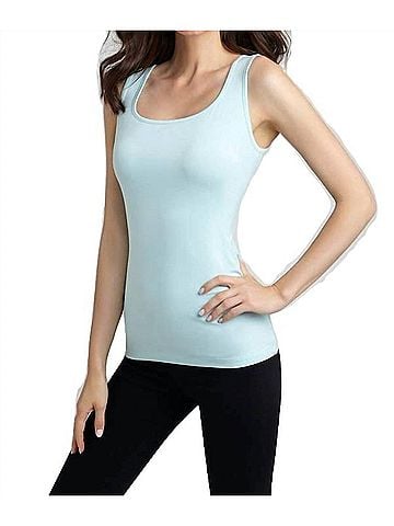 Angel Bra-Friendly Tank Top in Light Blue (view 2)