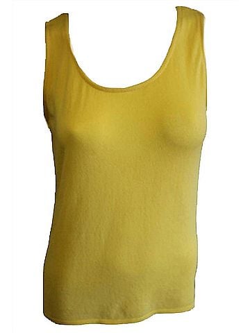 Angel Bra-Friendly Tank Top in Yellow (view 2)