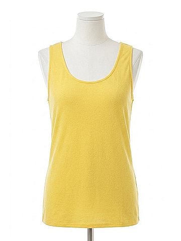 Angel Bra-Friendly Tank Top in Yellow (view 1)