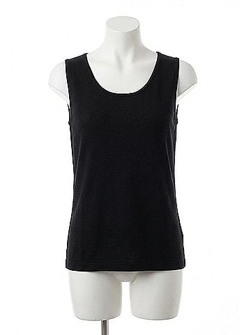 Angel Bra-Friendly Knit Tank Top in Black (view 1)