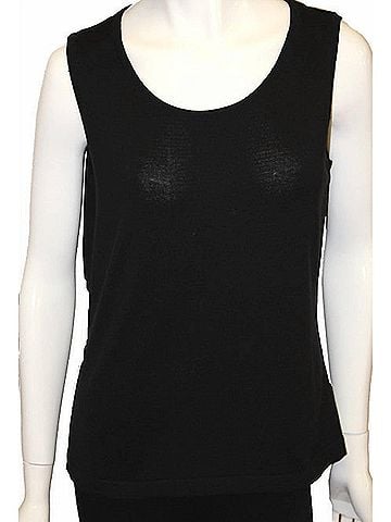 Angel Bra-Friendly Knit Tank Top in Black (view 2)
