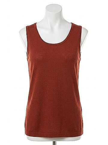 Angel Bra-Friendly Knit Tank Top in Rust (view 1)