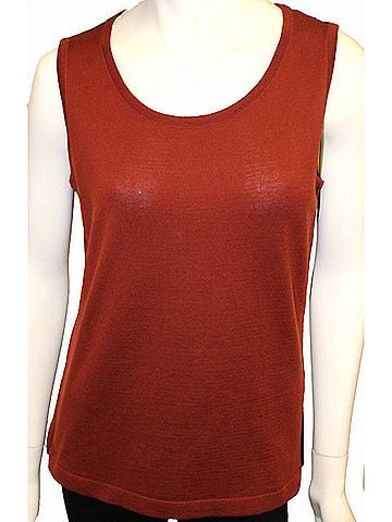 Angel Bra-Friendly Knit Tank Top in Rust (view 2)