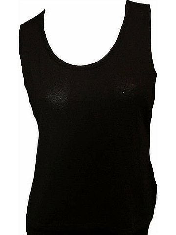 Angel Bra Friendly Tank Top in Black (view 2)