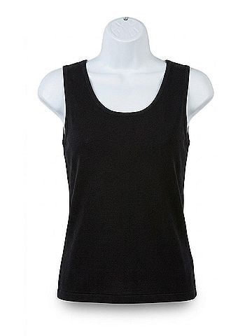 Angel Bra Friendly Tank Top in Black (view 1)