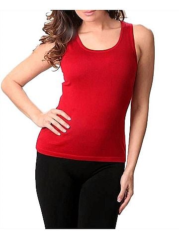 Angel Bra Friendly Tank Top in Red (view 2)