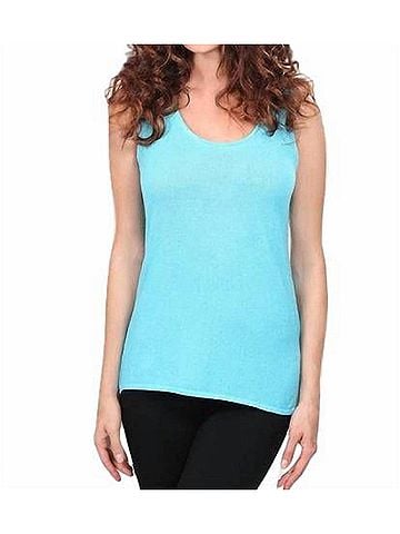 Angel Bra Friendly Tank Top in Turquoise (view 2)