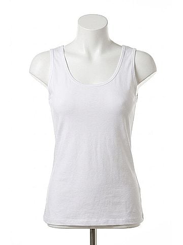 Angel Bra Friendly Tank Top in White (view 1)
