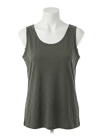 Angel Bra-Friendly Tank Top in Olive (view 1)