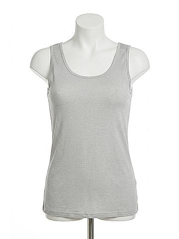 Angel Bra-Friendly Tank Top in Light Gray (view 1)