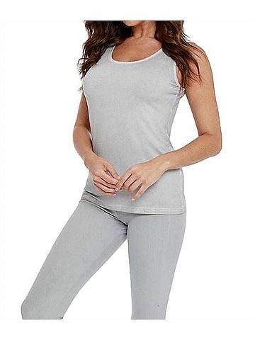 Angel Bra-Friendly Tank Top in Light Gray (view 2)